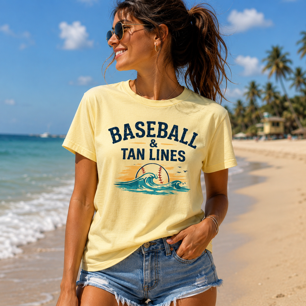 Women's T-shirt "Baseball & Tan lines"