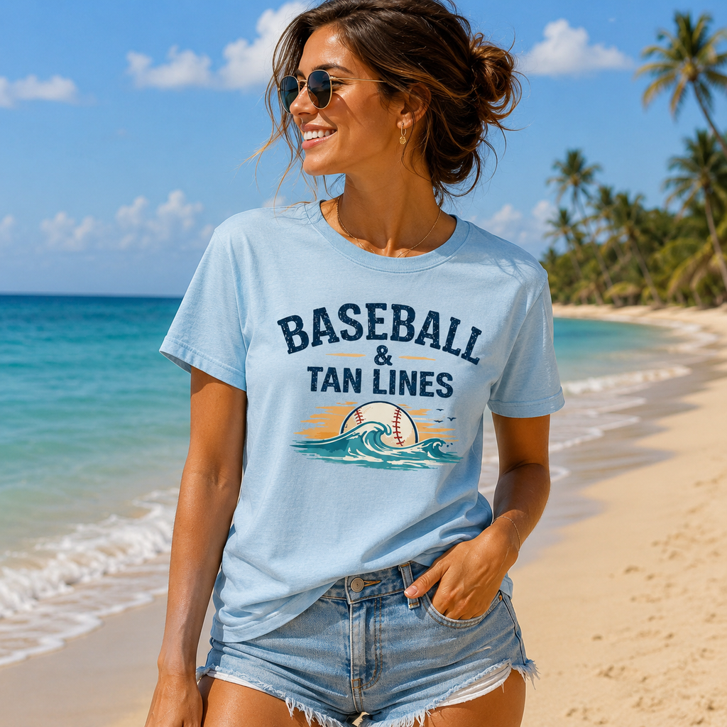 Women's T-shirt "Baseball & Tan lines"