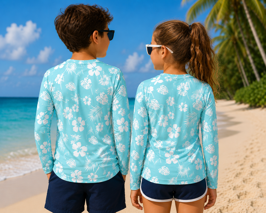 Youth Long Sleeve Rash Guard - Large Logo