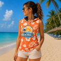 Women's Sleeveless Hoodie - Large Logo