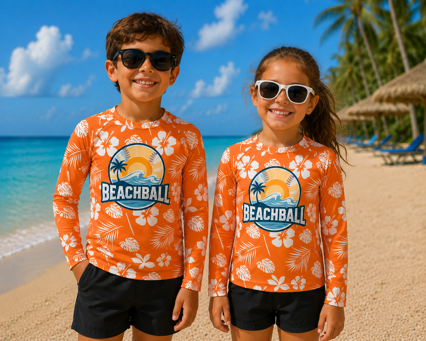 Youth Long Sleeve Rash Guard - Large Logo