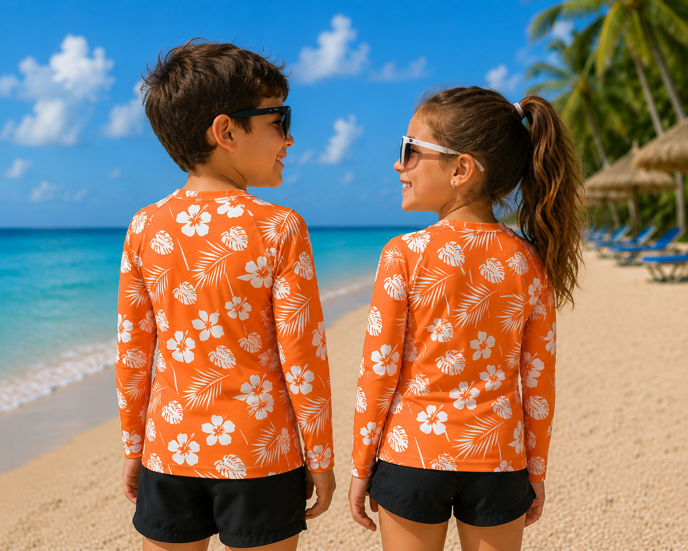 Youth Long Sleeve Rash Guard - Large Logo