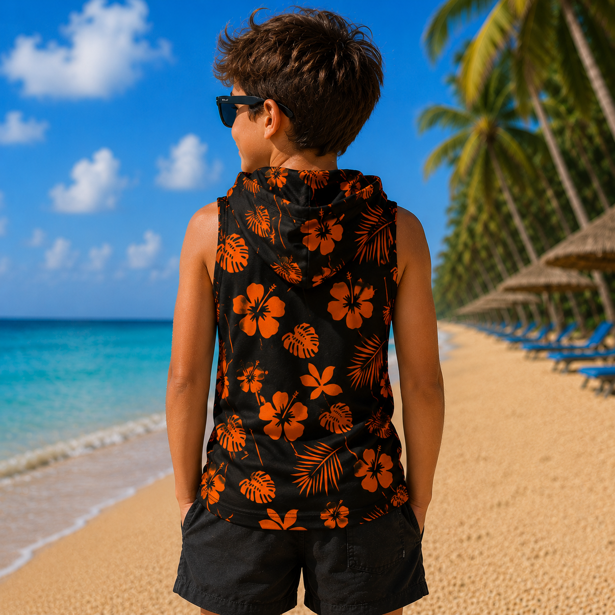 Youth Sleeveless Hoodie - Large Logo