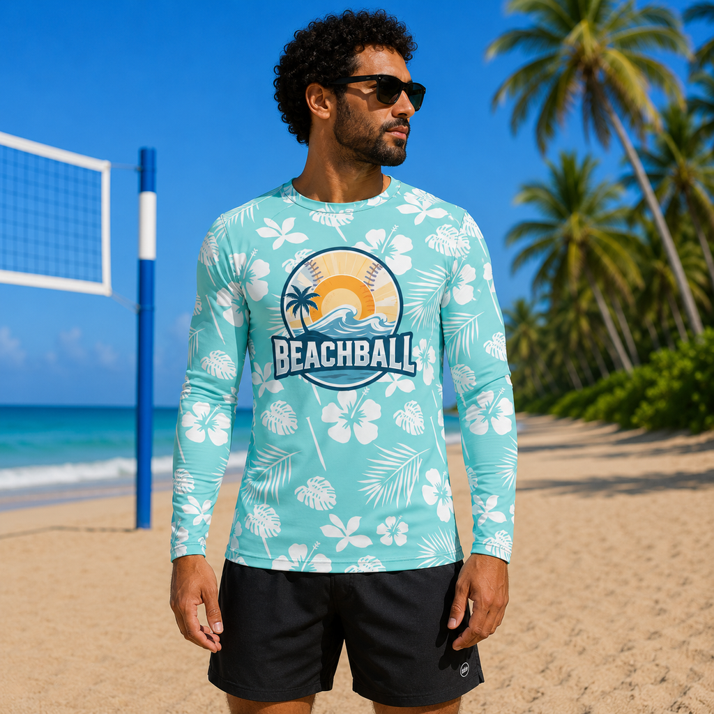 Men's Long Sleeve Rash Guard - Large Logo