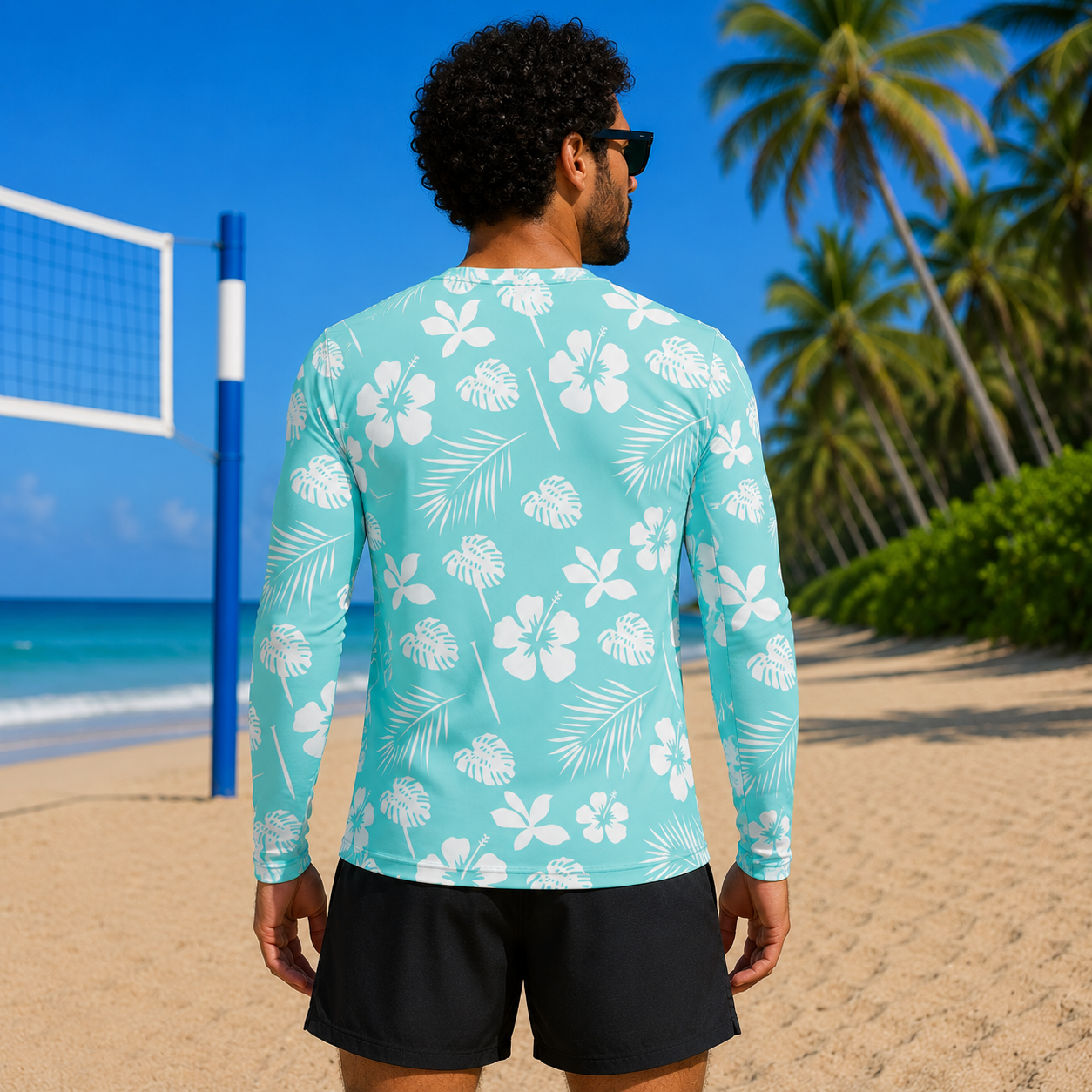 Men's Long Sleeve Rash Guard - Large Logo