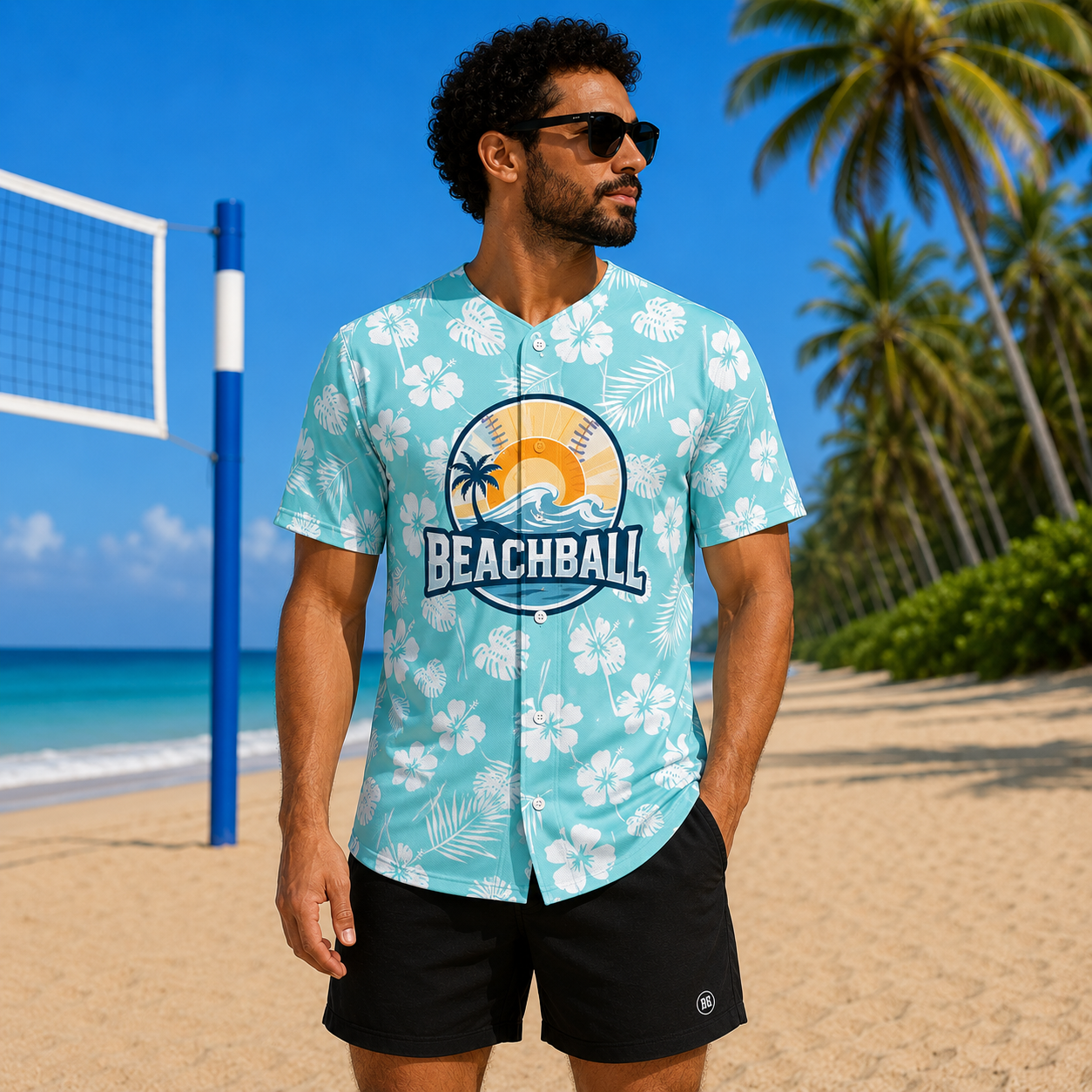 Men's Button-up Shirt - Large Logo