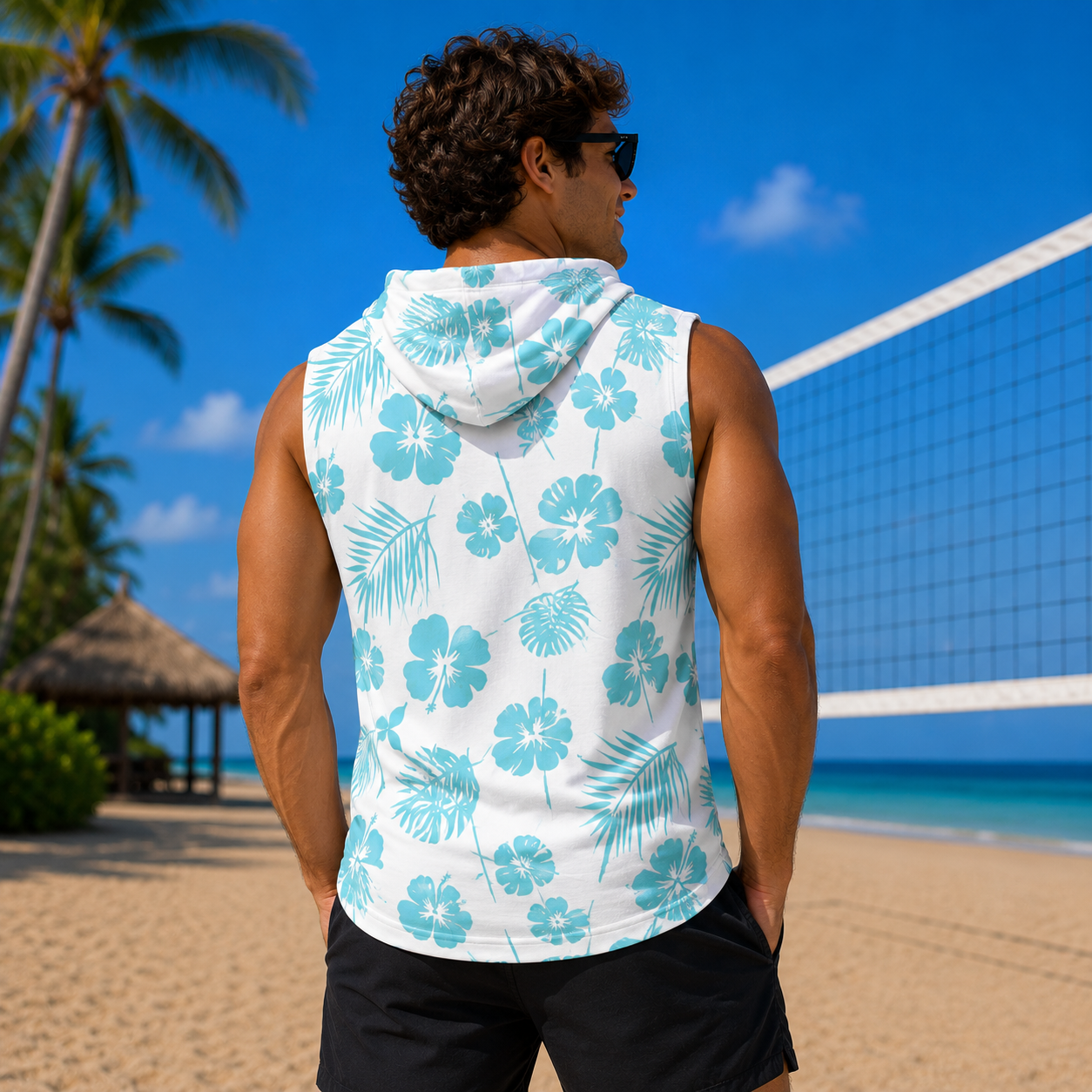 Men's Sleeveless Hoodie - Large Logo