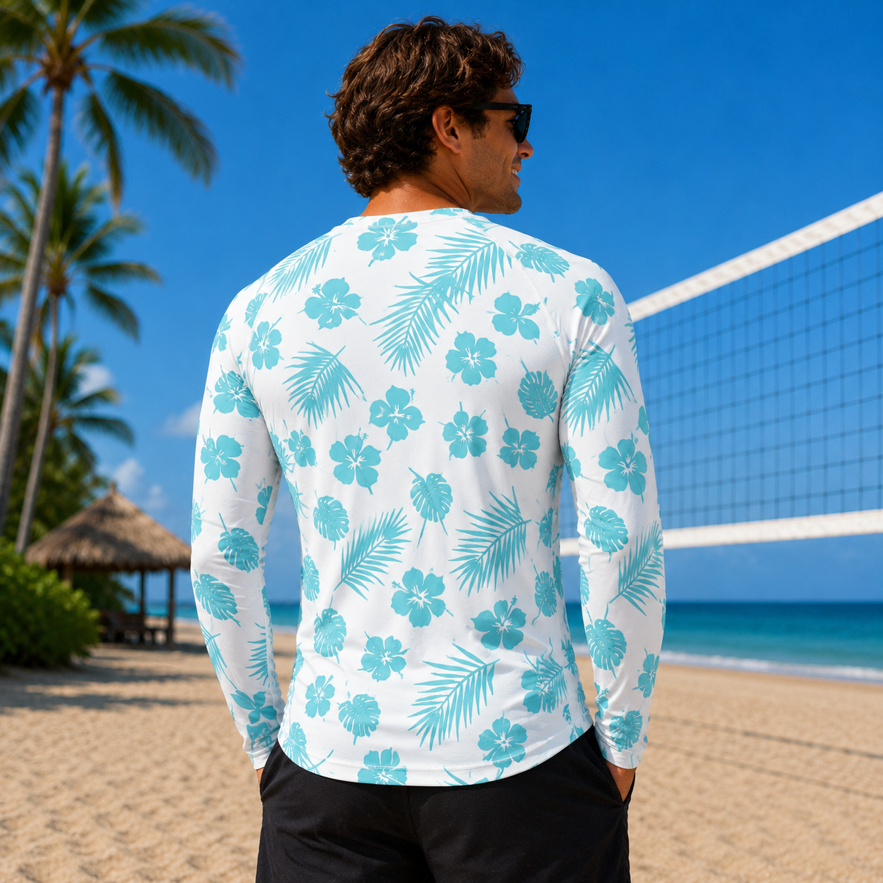 Men's Long Sleeve Rash Guard - Large Logo