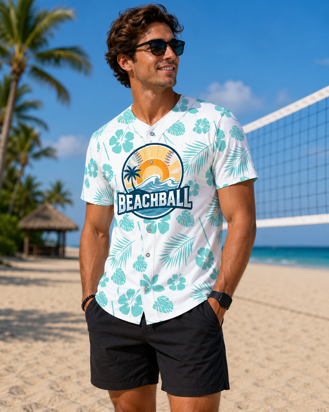 Men's Button-up Shirt - Large Logo